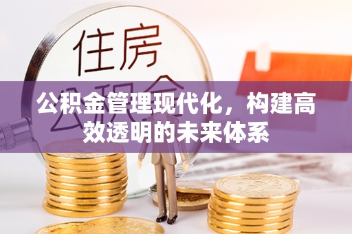 洪洞公积金管理现代化，构建高效透明的未来体系