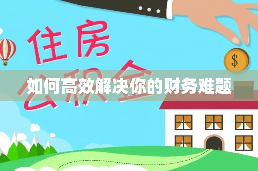 洪洞如何高效解决你的财务难题