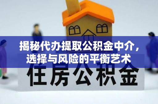 洪洞揭秘代办提取公积金中介，选择与风险的平衡艺术