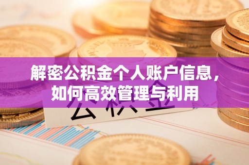 洪洞解密公积金个人账户信息，如何高效管理与利用