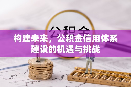 洪洞构建未来，公积金信用体系建设的机遇与挑战